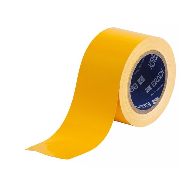 Brady GuideStripe Floor Tape 3 in W x 100 ft L Vinyl Yellow 170649